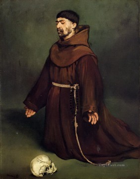 The monk at prayer Eduard Manet Oil Paintings